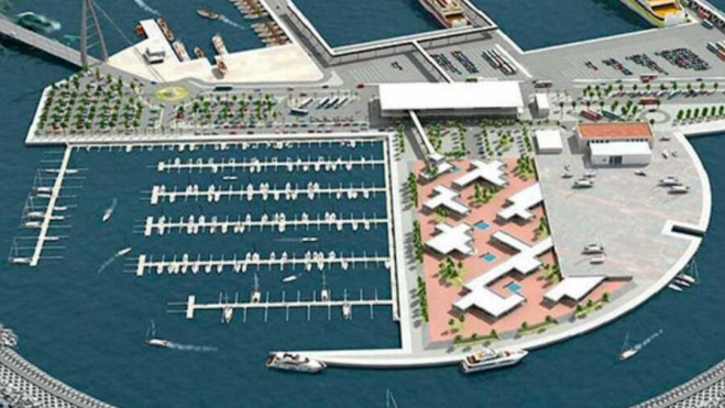Imagen del proyecto del puerto de Fonsalía. / ARCHIVO Imagen del proyecto del puerto de Fonsalía. / ARCHIVO
