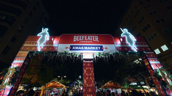 Entrada al mercadillo navideño‘Beefeater Xmas Market’. /Juan Antonio Rico