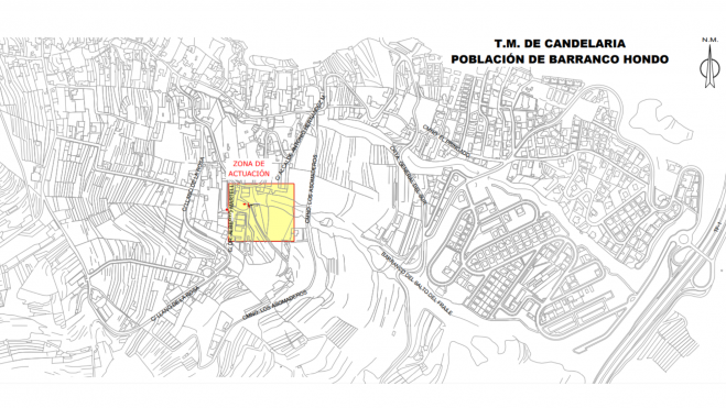 Emplazamiento de donde se desarrollarán las obras de Endesa.PROYECTO