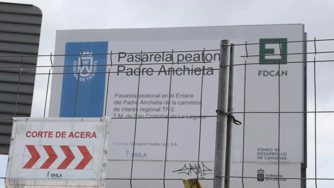 Cartel que anuncia las obras en Padre Anchieta. / ATLÁNTICO HOY Cartel que anuncia las obras en Padre Anchieta. / ATLÁNTICO HOY