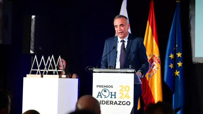 Mamerto Cabrera, presidente del Grupo Cabrera Medina en los Premios Atlántico al Liderazgo de Atlántico Hoy./ AH