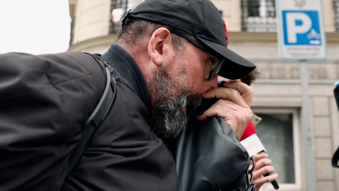 Koldo García, exasesor del exministro socialista José Luis Ábalos, a la salida de la Audiencia Nacional este jueves./ EFE-SERGIO PÉREZ