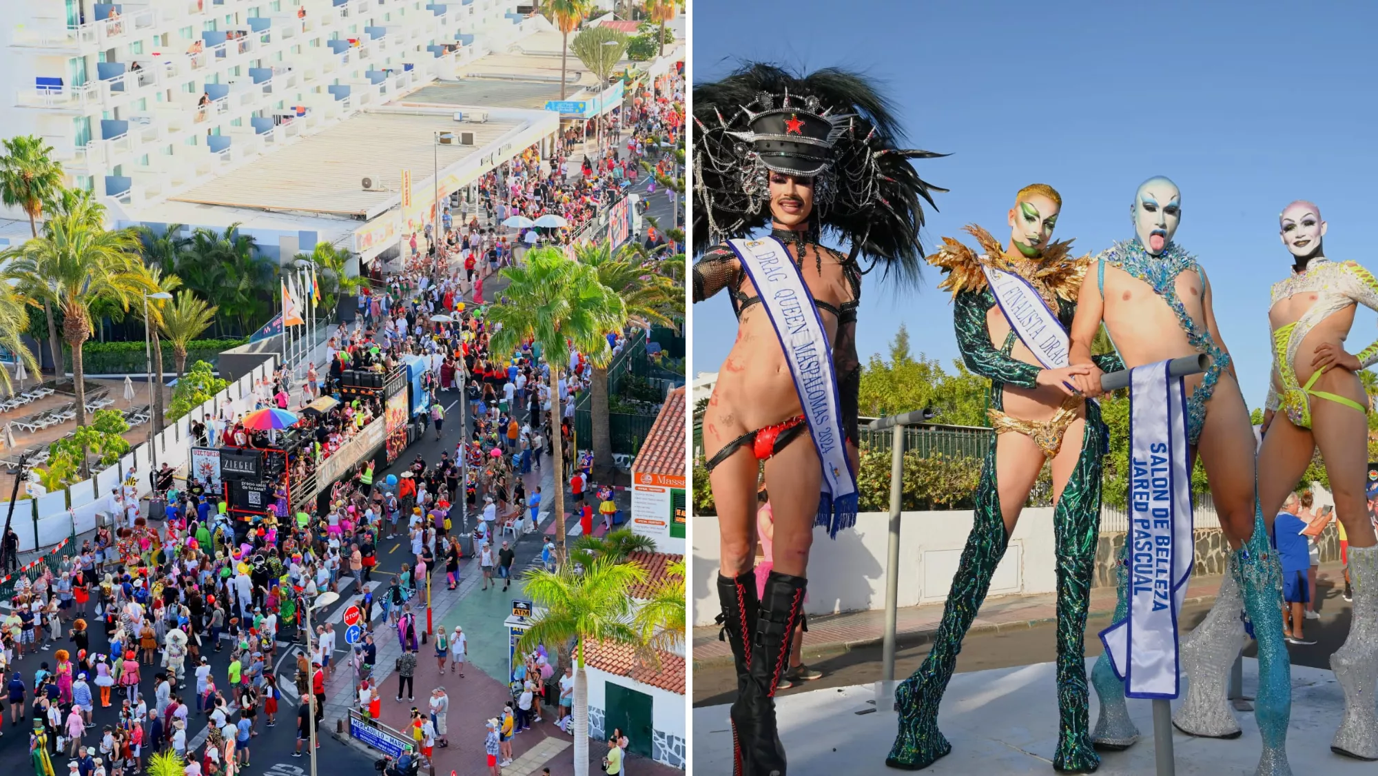 Más 350.000 personas disfrutaron por todo lo alto de la Cabalgata del  Carnaval de Maspalomas 2024