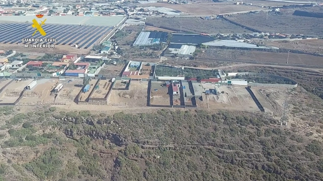 Imagen aérea de las construcciones en áreas protegidas de Gran Canaria / GUARDIA CIVIL 