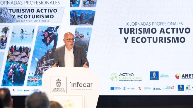 Antonio Morales en las jornadas de Turismo Activo y Ecoturismo / CABILDO DE GRAN CANARIA