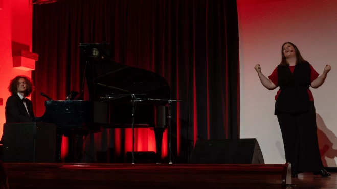 Los humoristas Javier Auserón y Delia Santana / FESTIVALITO