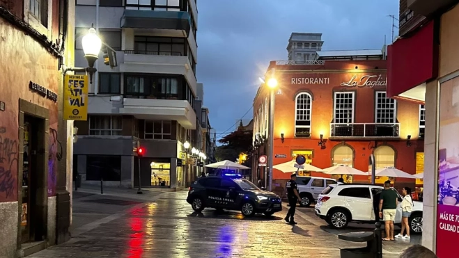 Momento de la detención en la calle San Bernardo / ATLÁNTICO HOY