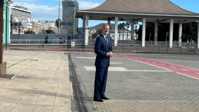 Felipe VI en el parque de Santa Catalina / ATLÁNTICO HOY - MARCOS MORENO