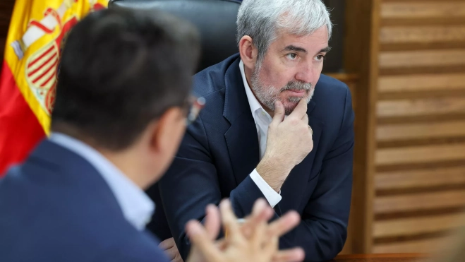 Fernando Clavijo, durante el Consejo de Gobierno de Canarias. / ELVIRA URQUIJO A.-EFE