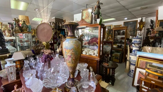 El interior de la tienda de antigüedades regentada por Benítez y Diez / ATLÁNTICO HOY