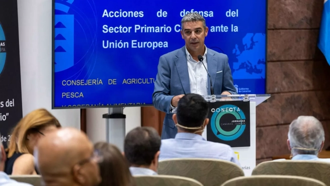 Narvay Quintero, consejero de Agricultura, Ganadería y Pesca del Gobierno de Canarias. / AH