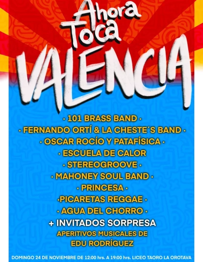 Cartel de ¡Ahora toca Valencia!. / CEDIDA