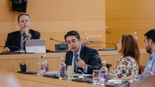 Pedro Martín en el pleno del Cabildo de Tenerife. / CEDIDA