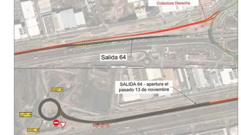 Ramal de salida desde la rotonda de Las Chafiras hacia la autopista TF-1./ CEDIDA Ramal de salida desde la rotonda de Las Chafiras hacia la autopista TF-1./ CEDIDA