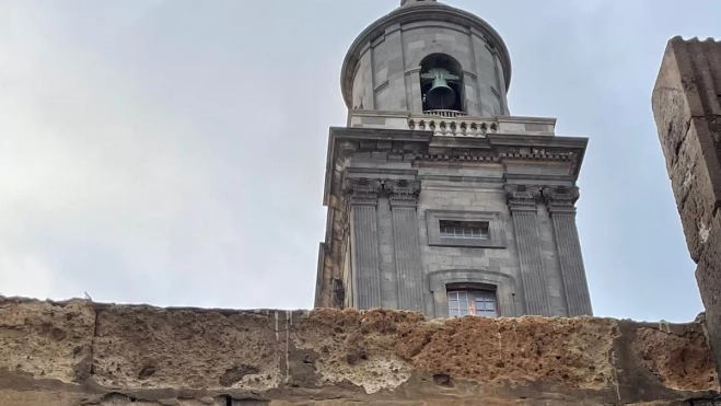 Muro del Ala Norte de la Catedral de Santa Ana en la calle de San Marcial. / AH Muro del Ala Norte de la Catedral de Santa Ana en la calle de San Marcial. / AH