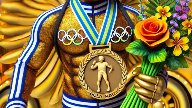 Disfraz de medallista olímpico / DALL.E Disfraz de medallista olímpico / DALL.E