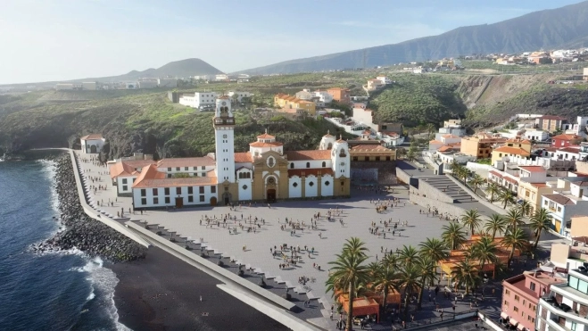 Infografía de cómo quedará el proyecto de la Plaza de Patronal de Canarias. / AYUNTAMIENTO DE CANDELARIA Infografía de cómo quedará el proyecto de la Plaza de Patronal de Canarias. / AYUNTAMIENTO DE CANDELARIA