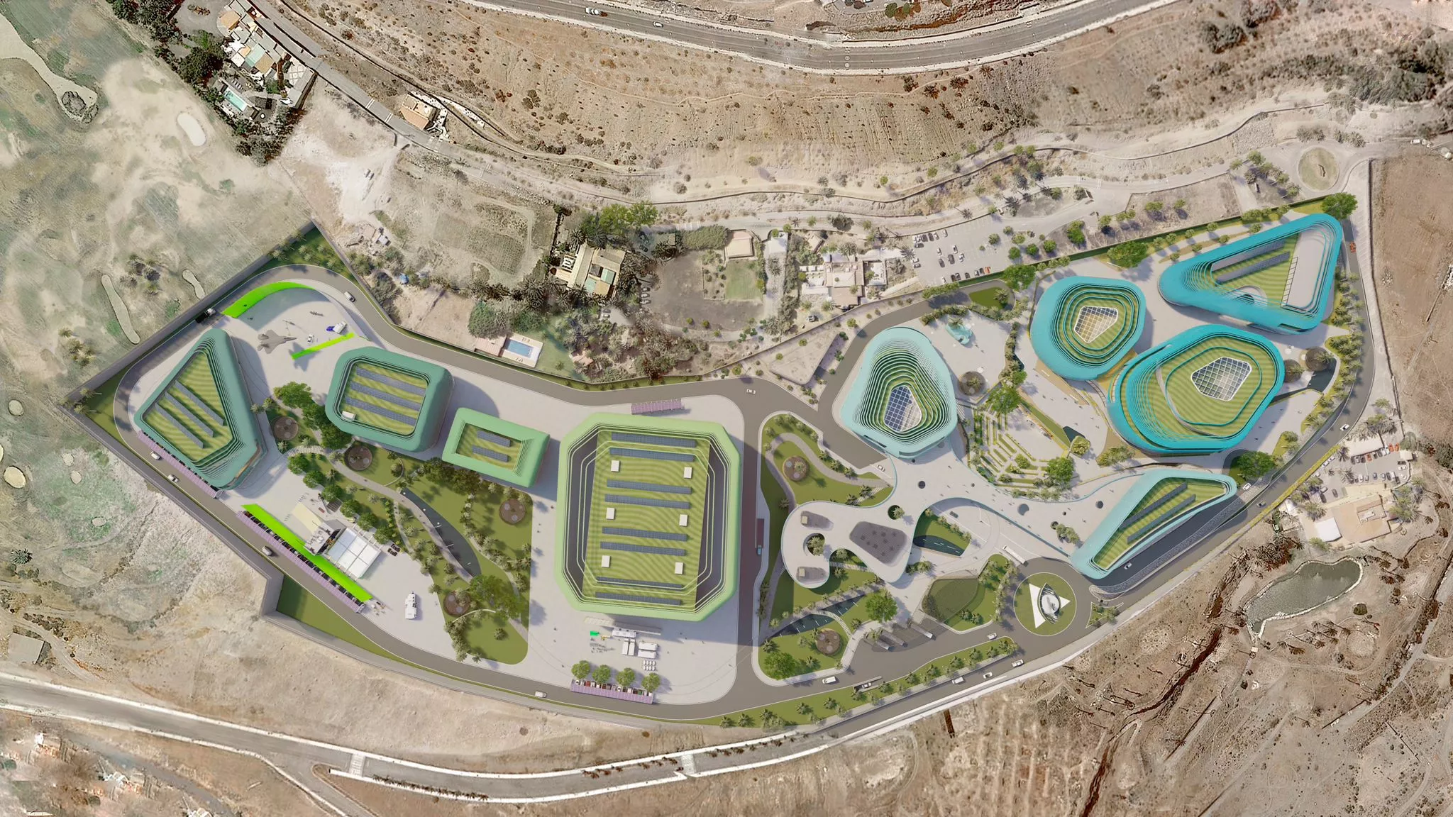 Simulación del proyecto de Dreamland Studios en Telde./ NEWPORT Simulación del proyecto de Dreamland Studios en Telde./ NEWPORT