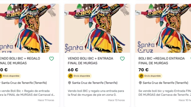 Imagen de la reventa en plataformas online. / AH Imagen de la reventa en plataformas online. / AH