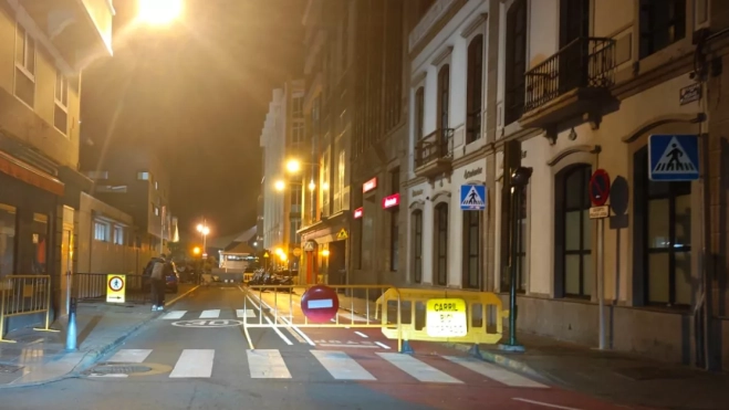 El vallado de una de las calles durante el concurso de Murgas / CEDIDA El vallado de una de las calles durante el concurso de Murgas / CEDIDA