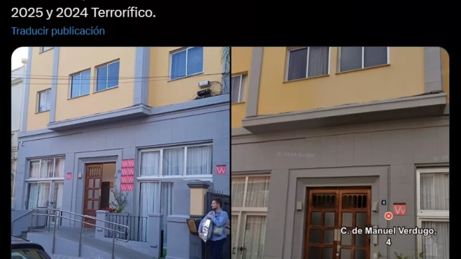 Imagen del tuit que muestra el aumento de viviendas vacacionales en un edificio. | @antoniofloglez Imagen del tuit que muestra el aumento de viviendas vacacionales en un edificio. | @antoniofloglez