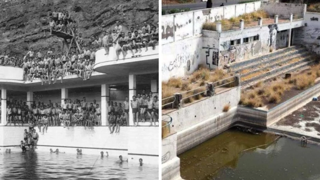 El balneario de Santa Cruz antes y ahora / FACEBOOK 'AÑORADO BALNEARIO' El balneario de Santa Cruz antes y ahora / FACEBOOK 'AÑORADO BALNEARIO'