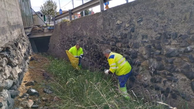 Operarios del servicio municipal de limpieza de Las Palmas de Gran Canaria./ CEDIDA Operarios del servicio municipal de limpieza de Las Palmas de Gran Canaria./ CEDIDA
