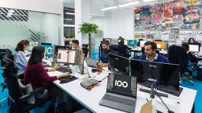 Imagen del equipo de Javier González, arquitecto canario en Asia / CEDIDA Imagen del equipo de Javier González, arquitecto canario en Asia / CEDIDA