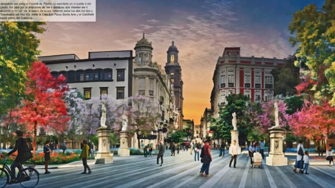 Imagen de 'AWA', el proyecto ganador del concurso del Barranco del Guiniguada. Imagen de 'AWA', el proyecto ganador del concurso del Barranco del Guiniguada.