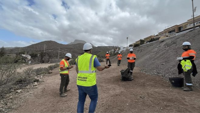 Operarios de Gesplan en una obra pública. / AH Operarios de Gesplan en una obra pública. / AH